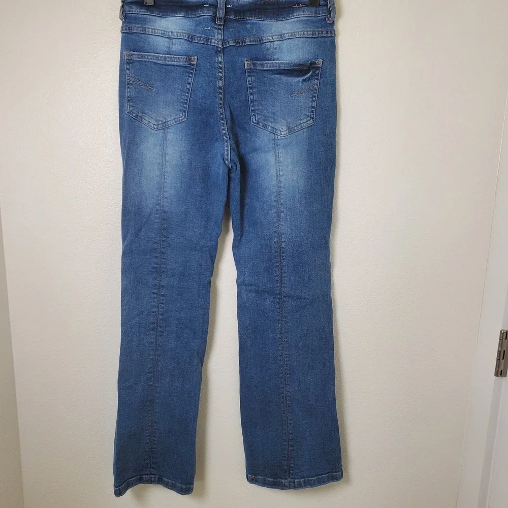 By Habitual Girls Stretch Denim Split Seam Hem Bootcut Flare Jeans Tween Size 16